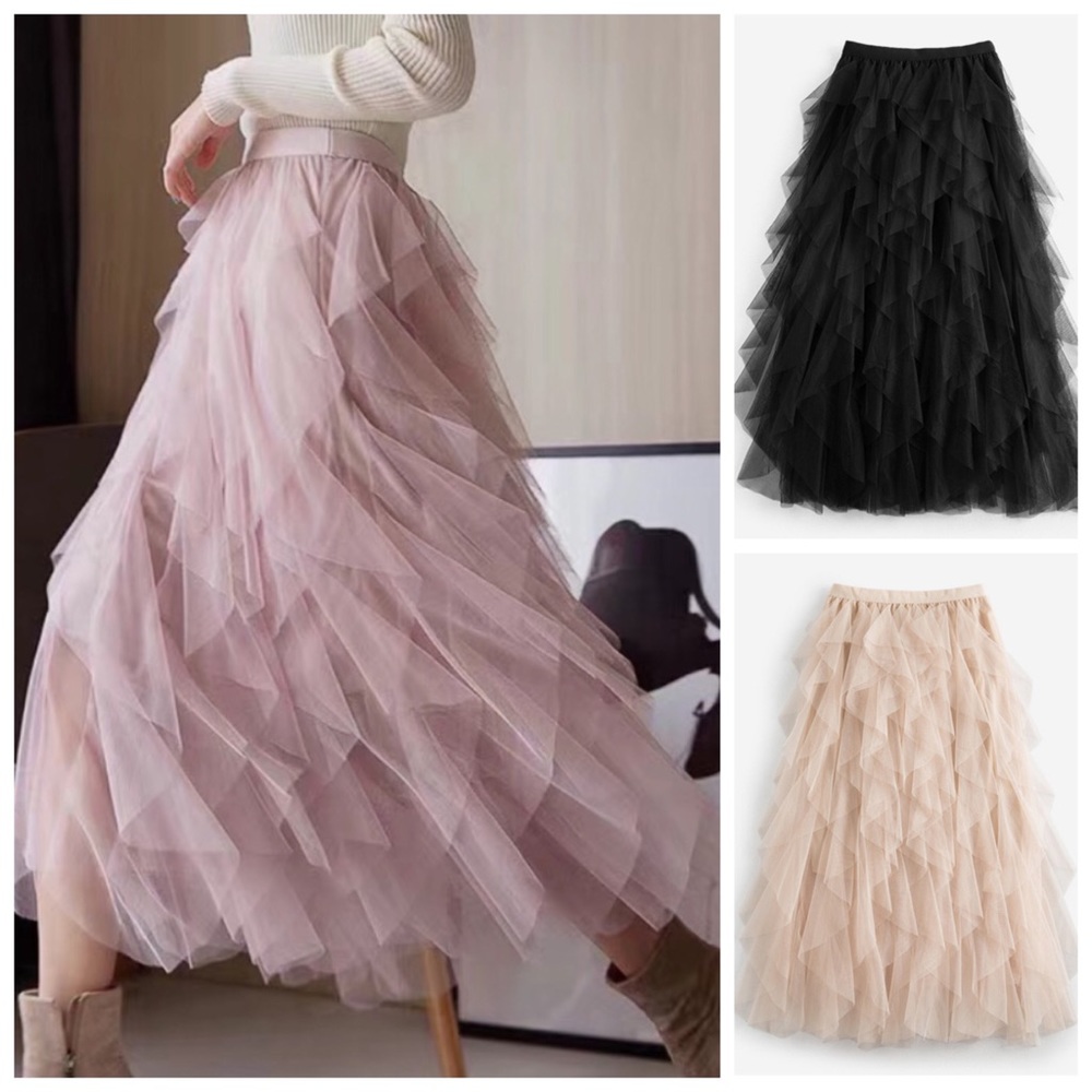 The DESPOINA Sheer Ruffle Skirt - Picture 2 of 8
